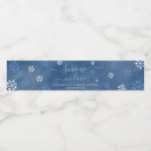 Witte Blauwe Sneeuwvlok Bruidsdouche Water Label Waterfles Etiket (Enkel label)