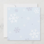 Witte Blauwe Sneeuwvlok Winter Bruiloft Save the D Date (Achterkant)