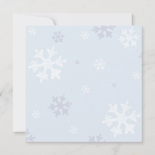 Witte Blauwe Sneeuwvlok Winter Wedding Save the Da Save The Date (Achterkant)