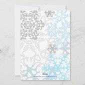 Witte/Blauwe Sneeuwvlokken 2 Foto's - Kerst Kaart (Achterkant)