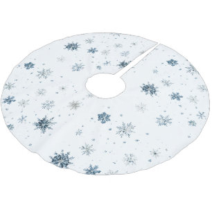 Witte Blauwe Sneeuwvlokken Kerstmis Kerstboom Rok