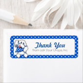 Witte Blauwe Stippen Pet Food Business Labels (Insitu)