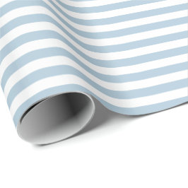Witte blauwe strepen cadeaupapier