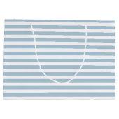 Witte blauwe strepen groot cadeauzakje (Achterkant)