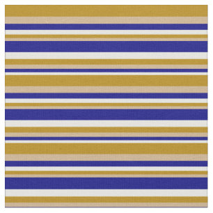 Witte, Blauwe, Tan- en Donkere goudlijnen Stof