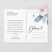 WITTE BLAUWE VLOEISTOFFERS VAN ALLE LEEFTIJDSTIP D AANKONDIGINGSKAART (Achterkant)