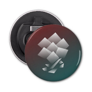 Witte blauwgroen bogung button flesopener