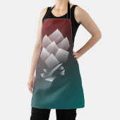 Witte blauwgroen bogung schort (Insitu)