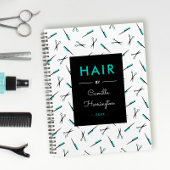 Witte Blauwgroen schaar & kammen Patroon Hair Styl Planner
