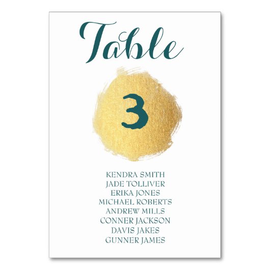 -witte/Blauwgroen WEDINGTABEL KAART (Achterkant)