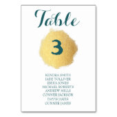 -witte/Blauwgroen WEDINGTABEL KAART (Voorkant)