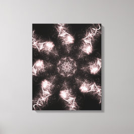 Witte Bliksem Plasma Fractale Kunst Canvas Afdruk