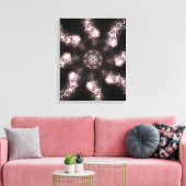 Witte Bliksem Plasma Fractale Kunst Canvas Afdruk (Insitu (Woonkamer))