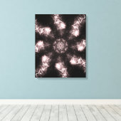 Witte Bliksem Plasma Fractale Kunst Canvas Afdruk (Insitu (Houten vloer))