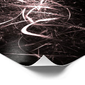 Witte Bliksem Plasma Fractale Kunst Perfect Poster (Hoek)