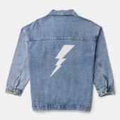 Witte bliksembolt denim jacket (Achterkant)