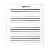 Witte blocnote van de Winkellijst (Voorkant)