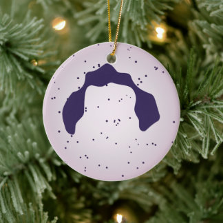 Witte bloedcel keramisch ornament