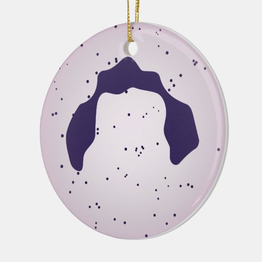 Witte bloedcel keramisch ornament (Links)