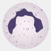 Witte bloedcel ronde sticker (Voorkant)