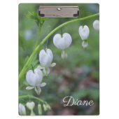 Witte bloeding Harten Floral gepersonaliseerd Klembord (Voorkant)