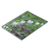 Witte bloeding Harten Floral Notitieboek (Linkerzijde)