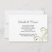 Witte bloeding Hearts Vloeiende bruiloft Opslaan D Kaart (Achterkant)