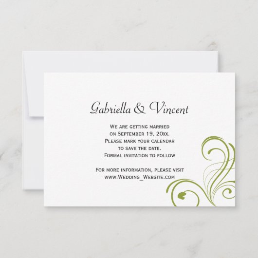 Witte bloeding Hearts Vloeiende bruiloft Opslaan D Kaart (Achterkant)