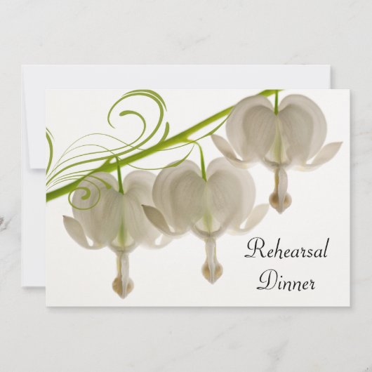 Witte bloeding Hearts Weddenschap Kaart (Voorkant)