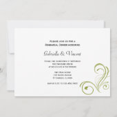 Witte bloeding Hearts Weddenschap Kaart (Achterkant)