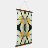 Witte Bloedwortel Bloem Close-up Abstract Hangend Wandkleed (Gebogen)