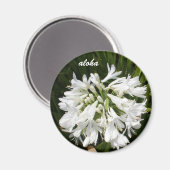 Witte bloei aloha magneet (Voorkant / Achterkant)