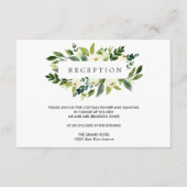 witte bloei | Bloem BRUILOFT Receptie Enclosure Informatiekaartje (Voorkant)