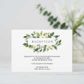 witte bloei | Bloem BRUILOFT Receptie Enclosure Informatiekaartje (Staand voorkant)