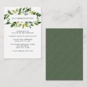 witte bloei | Floral WEDDING Hotel Accommodatie Informatiekaartje (Voorkant / Achterkant)