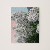 Witte Bloeiende Bloemen Legpuzzel (Verticaal)