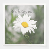  witte bloeiende daisy servetten (Voorkant)