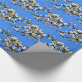 Witte bloeiende lenteboom witte bloesem cadeaupapier (Hoek)
