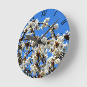 Witte bloeiende lentesbloesem, kersenboom ronde klok (Hoek)