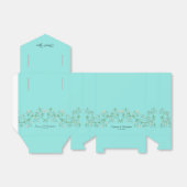 Witte Bloeiende Wijnstok Dank u Blauwe Favor Box Bedankdoosjes (Uitgevouwen)