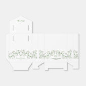 Witte Bloeiende Wijnstok Dank u Tent Favor Box Bedankdoosjes (Uitgevouwen)