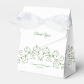 Witte Bloeiende Wijnstok Dank u Tent Favor Box Bedankdoosjes (Voorkant Zijde)