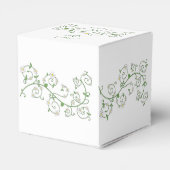 Witte Bloeiende Wijnstok Hart Klassieke Favor Box Bedankdoosjes (Achterkant)