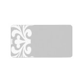 Witte bloeiende zilveren blanke Adresetiketten Etiket (Voorkant)