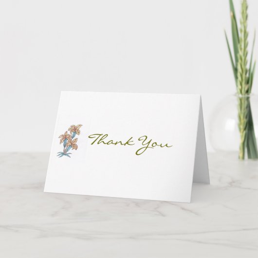 Witte Bloem Bedankkaartje Bedankkaart (Voorkant)