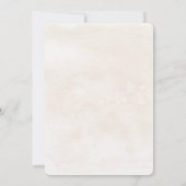 Witte bloem beige spaanse bruiloft uitnodiging (Achterkant)