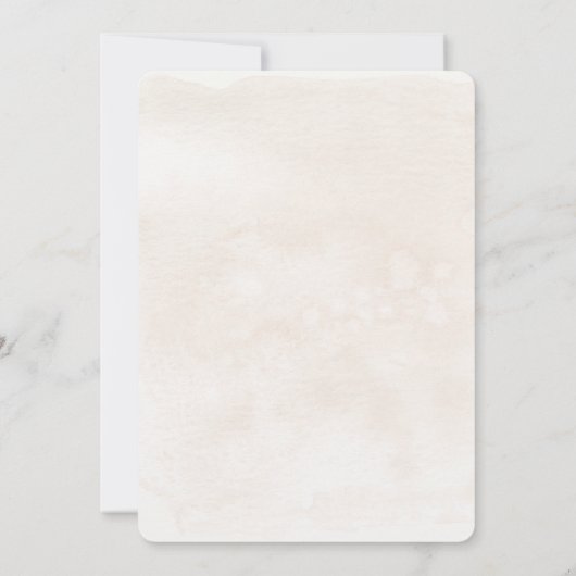 Witte bloem beige spaanse bruiloft uitnodiging (Achterkant)