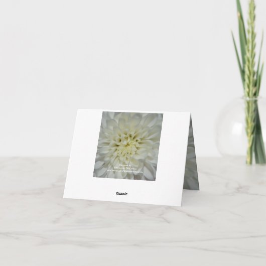 Witte Bloem Blank Kaart (Achterkant)