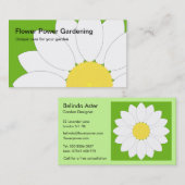 Witte Bloem, Bloem Power Tuinieren, Unieke ca... Visitekaartje (Voorkant / Achterkant)