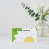 Witte Bloem, Bloem Power Tuinieren, Unieke ca... Visitekaartje (Staand voorkant)